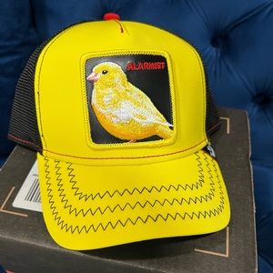Goorin Animal Farm Trucker Snapback Baseball Hat Cap Life's A Gas Alarmist Bird